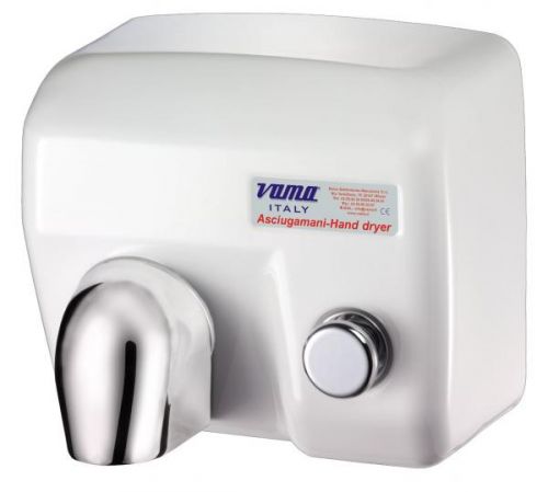 Asciugamani elettrico da parete Antivandalo - Ariel BP - Acciaio bianco con pulsante