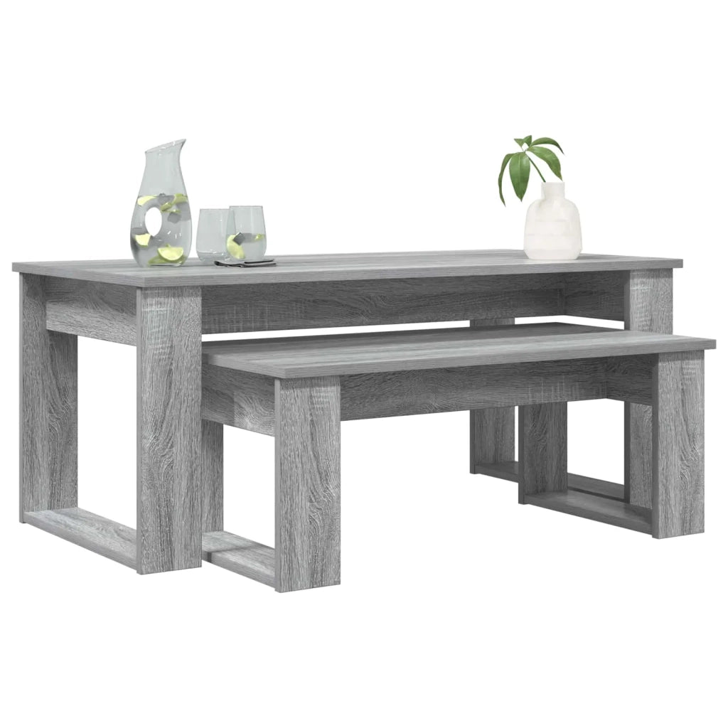 Set di Tavolini da Caffè 2 pcs Grigio Sonoma Legno multistrato