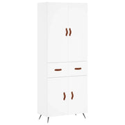 Buffet credenza cassettiera mobiletto mobile contenitore organizer cucina soggiorno salotto alto 69,5 x 34 x 180 cm legno ingegnerizzato bianco 02_0032671