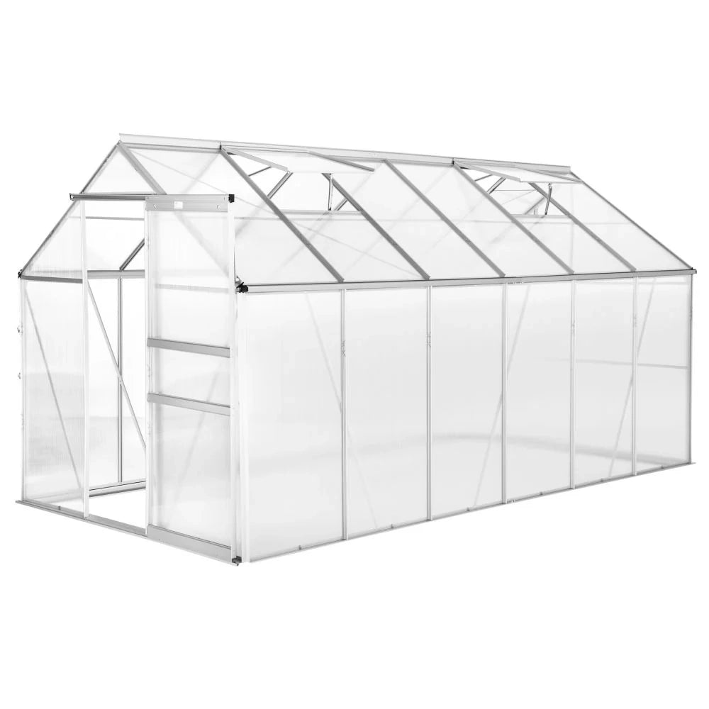 Serra da giardino attrezzi da giardinaggio in alluminio 375 x 185 x 195 cm 1608009