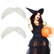 Nepbaard 2 pezzi - Plakbaard - Baard falso - Costumes - Halloween - Bianco, leggero e traspirante - Baard in pelle di animale