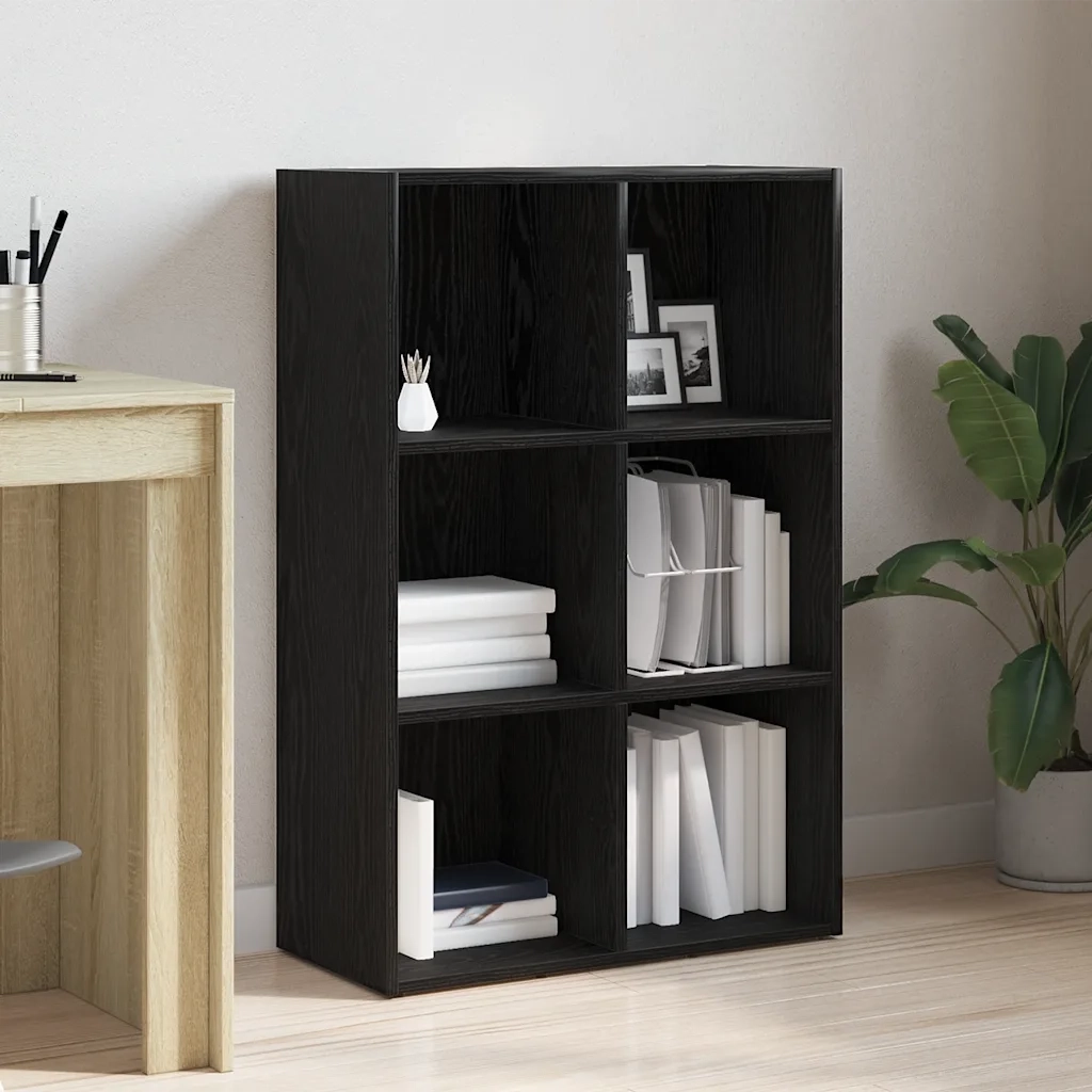 Libreria Rovere Nero 66x30x98 cm in Legno Multistrato 862420