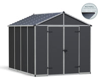 Casetta Da Giardino in Policarbonato Ultra Resistente Rubicon  303X237X235  cm Grigio Scuro
