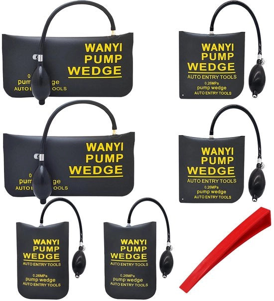 Montaggio di 6 cuscini a gas per porta finestra, pompa di gas Air Wedge, set di montaggio per finestre, carico massimo 300 kg