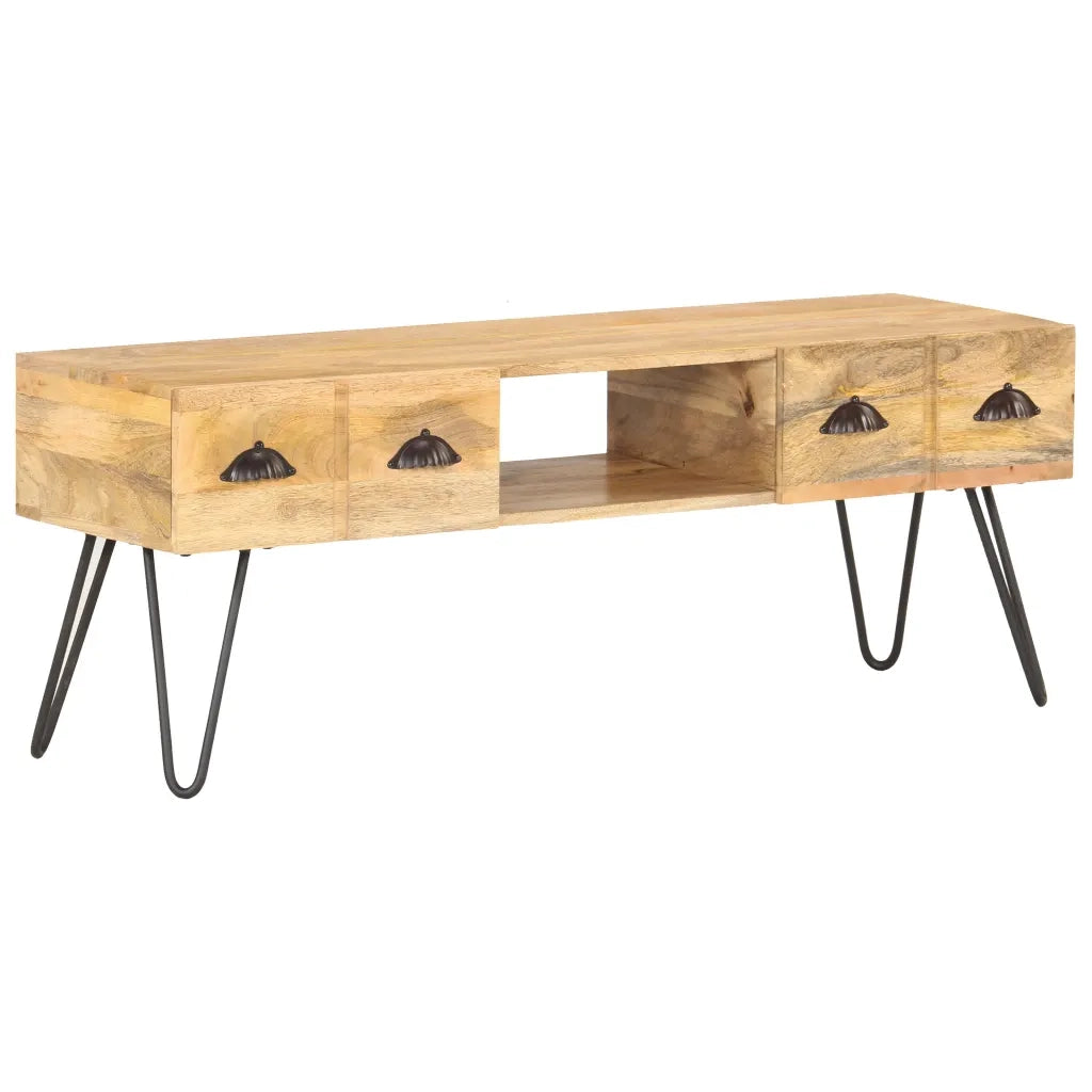 Mobile Porta TV 120x35x45 cm Legno Massello di Mango 321790