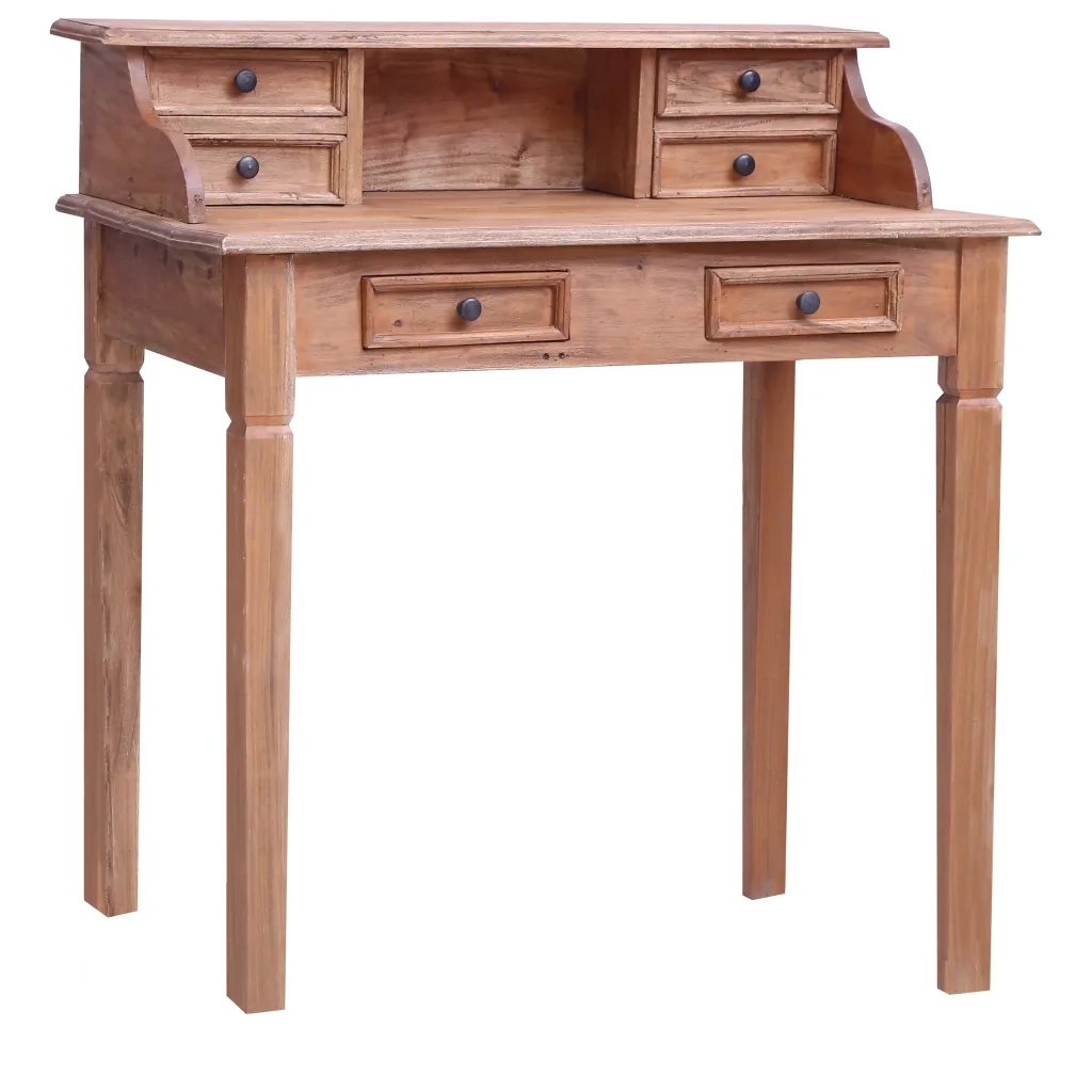 Scrivania con Cassetti 90x50x101 cm Legno Massello di Recupero cod mxl 74067