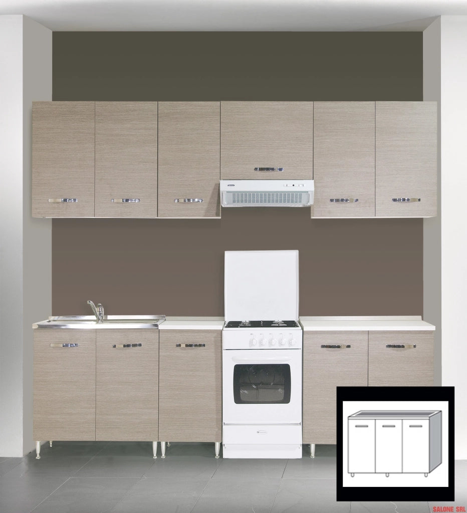 MOBILE CUCINA SOTTOLAVELLO 3 ANTE 120X50X85H MATERIALE IDROFUGO