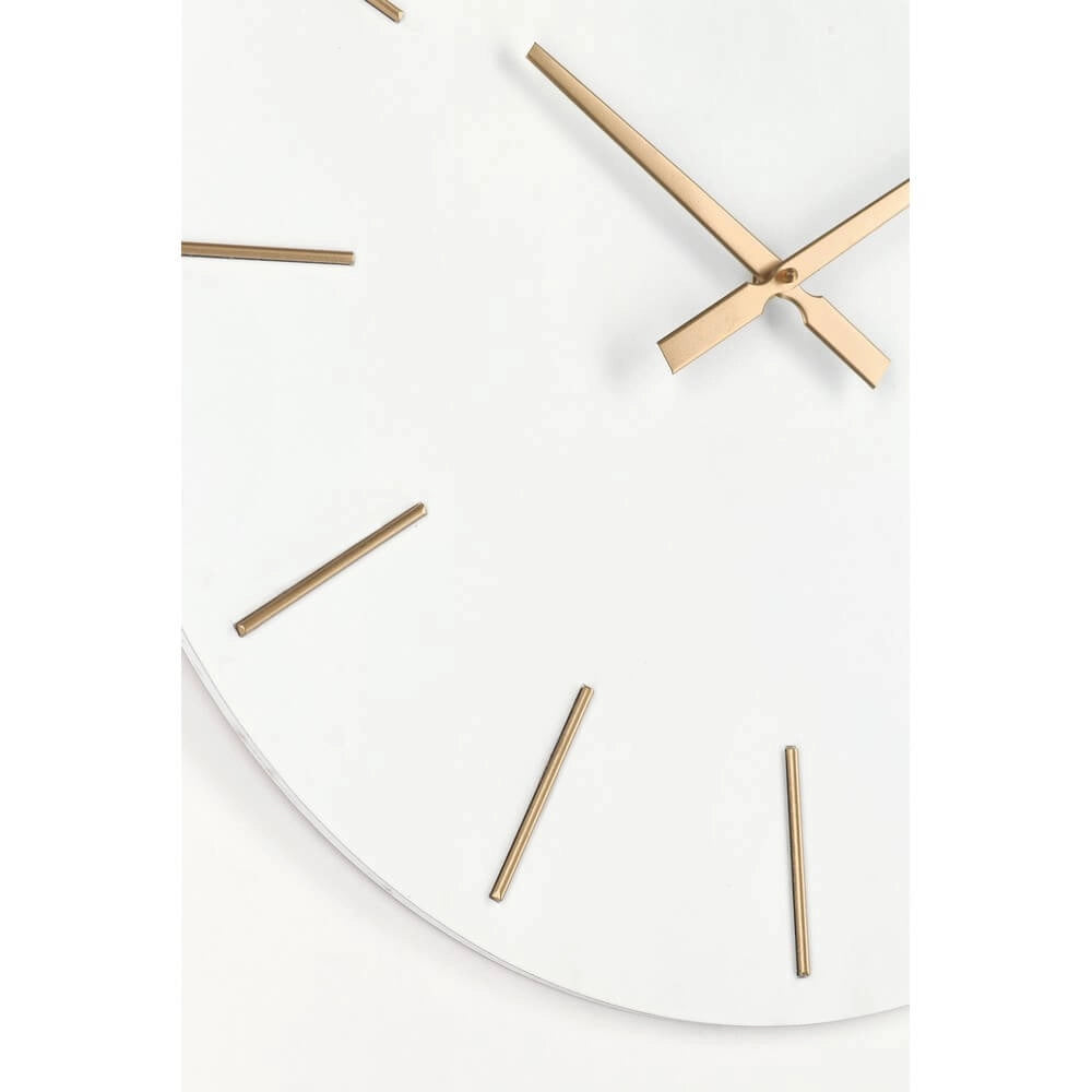 Orologio da Parete Rotondo in MDF con Dettagli Dorati 60cm - TIME