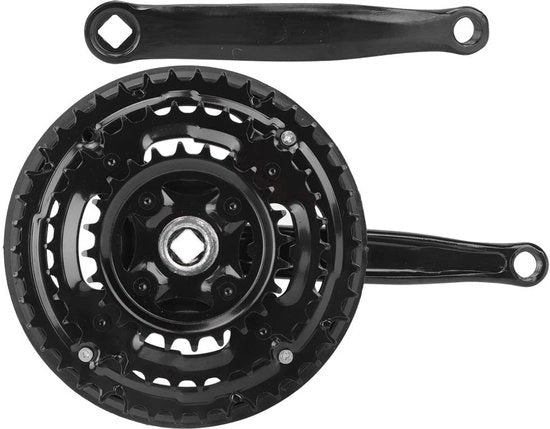 Crankset in Carbonio con Struttura in Acciaio - Borsa per Bicicletta - Rapporto di Trasmissione Variabile - 24/34/42Denti - Adatto per Cambiamenti 21/24/27 - Dimensioni 27.5x18x5cm - Porta Bicicletta