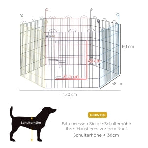Barriera estensibile a forbice modulare in metallo con porta e chiusura sicura colorato Ø120 × 60H cm