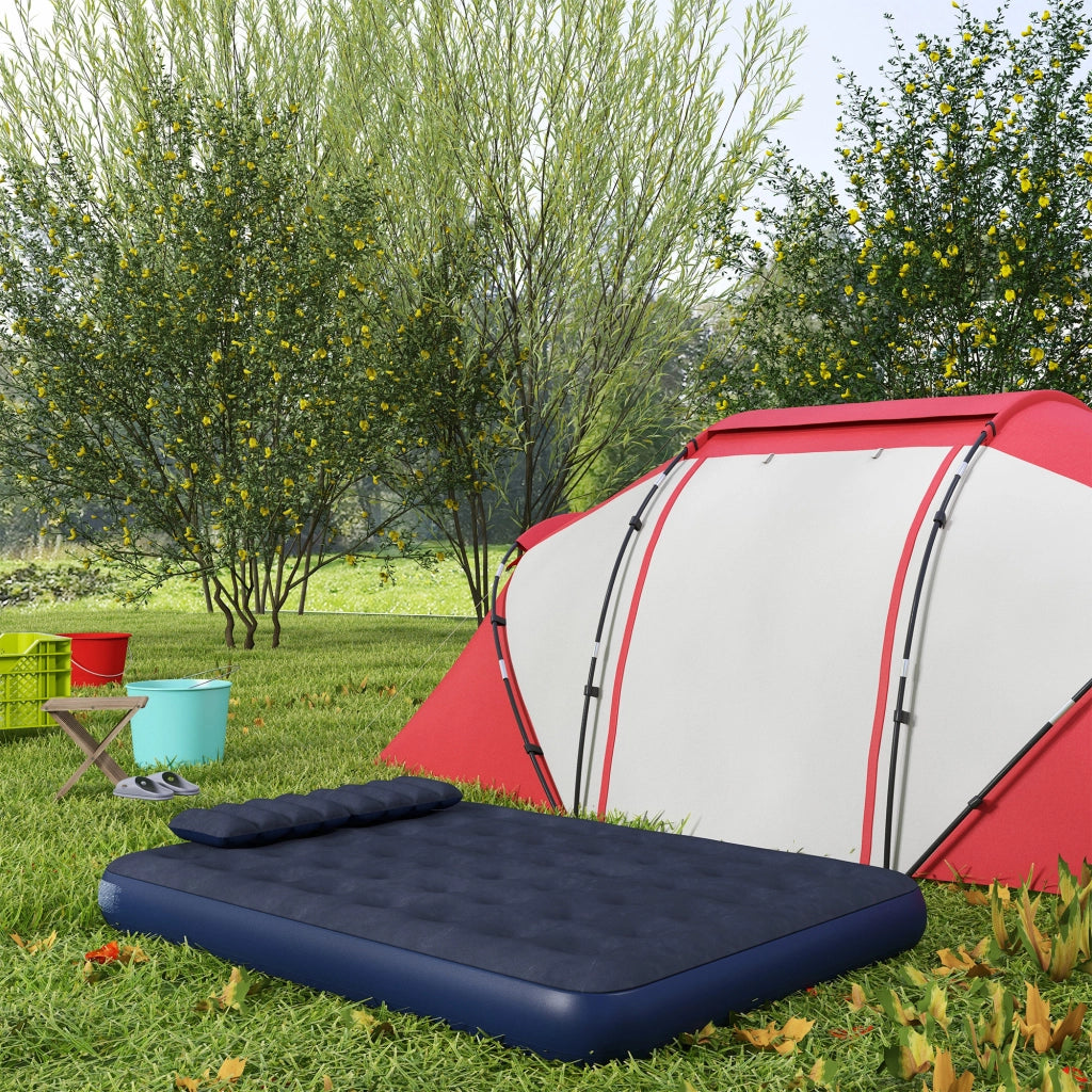 Materassino gonfiabile 2 posti ¨C zephmum ¨C blu con pompa 203x152x22cm