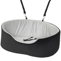 Seggiolino Auto per Cani Piccoli e Medi fino a 15 kg, Sfoderabile e Lavabile, con Base Antiscivolo, Nero