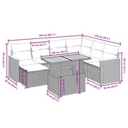 Set Divani da Giardino con Cuscini 8 pz Nero in Polyrattan