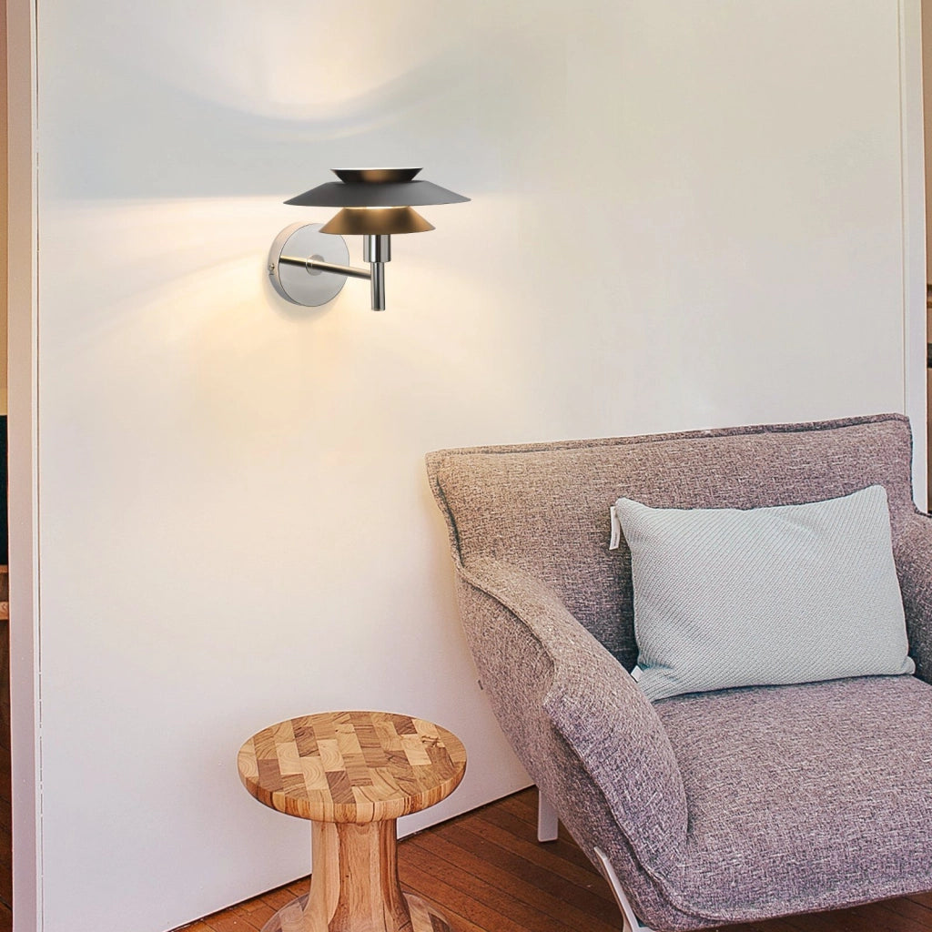 ZMH Lampada da parete nera per interni Design moderno G9 in metallo 25W