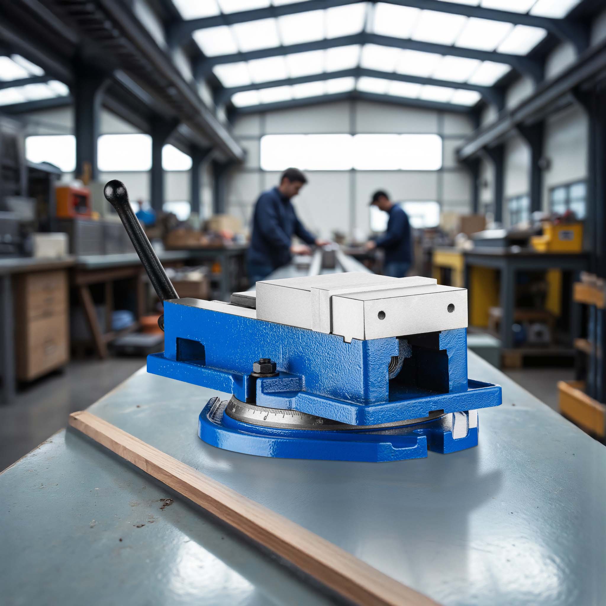 Morsa di precisione per macchinari 100 mm con base girevole Per lavori precisi Da banco