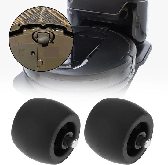 2 x Ruote per Bicicletta - Bicicletta per Pavimento - Adatto per Aspirapolvere Shark IQ RV1001AE/RV2001AE - 3CM