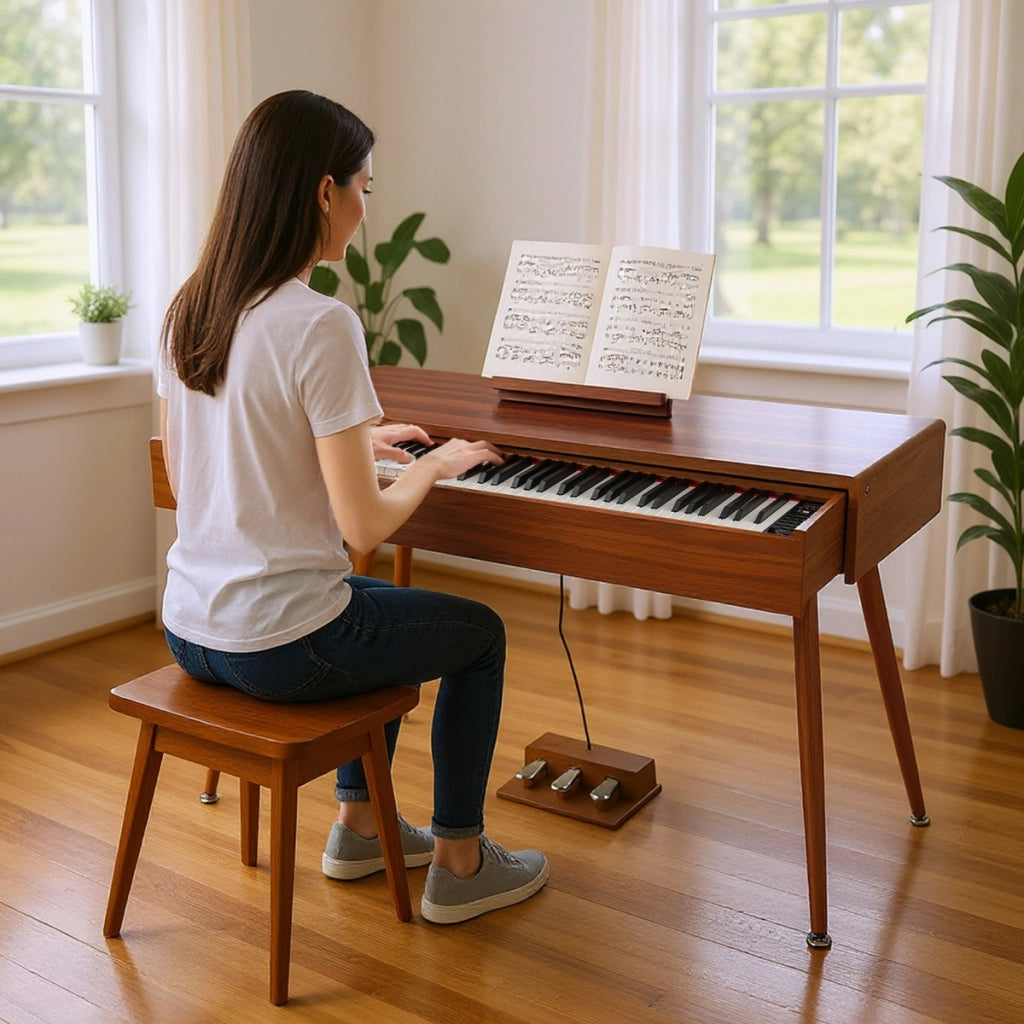 Tastiera pesata con azione a martello graduata a 88 tasti, Pianoforte elettrico a grandezza naturale con cassetto estraibile-Tastiere elettriche