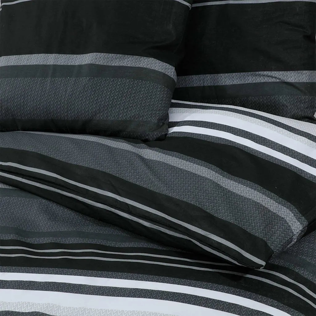 Set Copripiumino Nero e Bianco 135x200 cm in Cotone CFW4919440