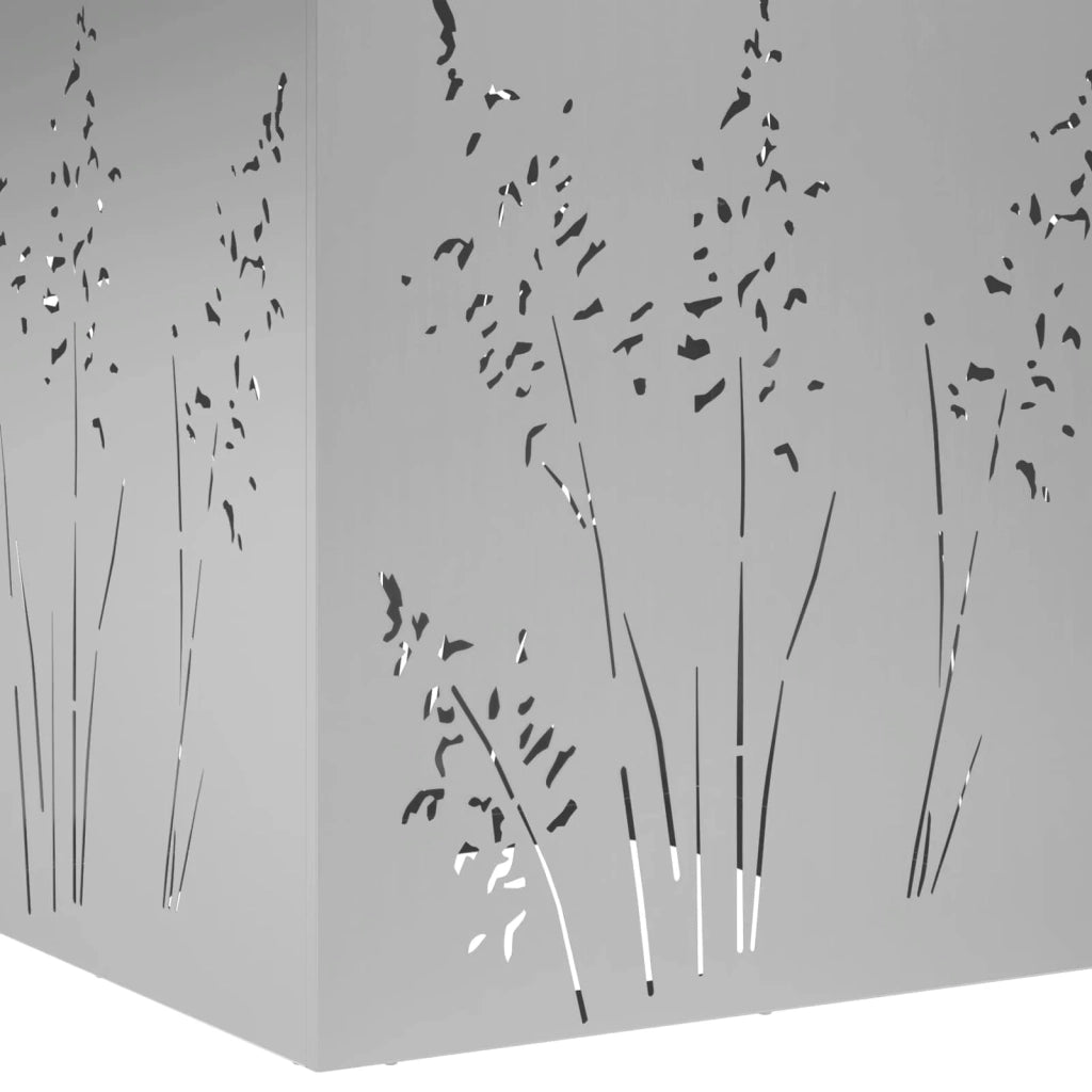 Vaso da giardino Argento 50 x 50 x 75 cm Acciaio zincato 8005774