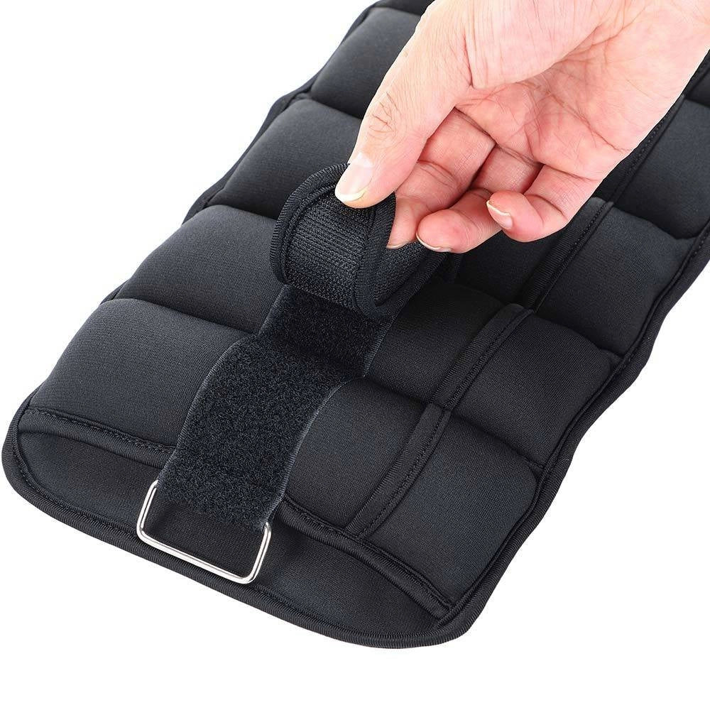 Trade Shop - Set 2 Pesi Polsi E Caviglie 2,25 Kg Allenamento Palestra Aerobica Fitness Nero -