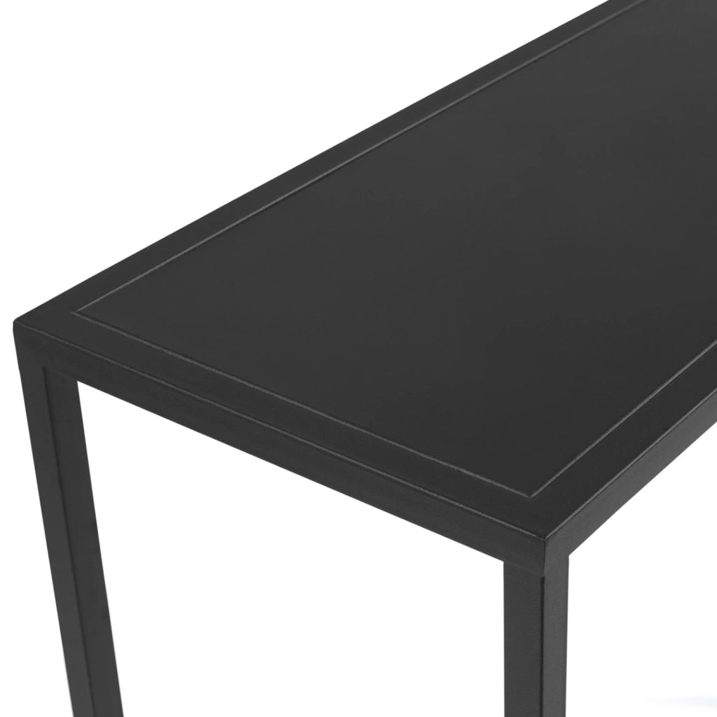 IDMarket - Consolle DAVIS in metallo nero opaco, design industriale