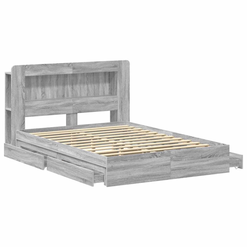Telaio del letto con storage Sonoma grigio 140 x 200 cm 3433662