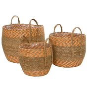 CESTA MEDIA D.32XH28CM IN RATTAN CON MANICO.