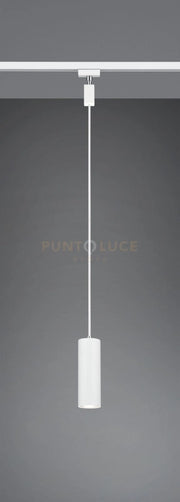DUOLINE SOSPENSIONE MARLEY METALLO BIANCO D. 6CM X H. 17CM PER SISTEMA BINARIO 1 LUCE ATTACCO GU10