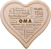 Piatto per colazione in forma di cuore • Piatto per snack con decorazione • Piatto in legno a forma di cuore • Regalo per genitori • Regalo per mamma • Piatto per colazione in legno