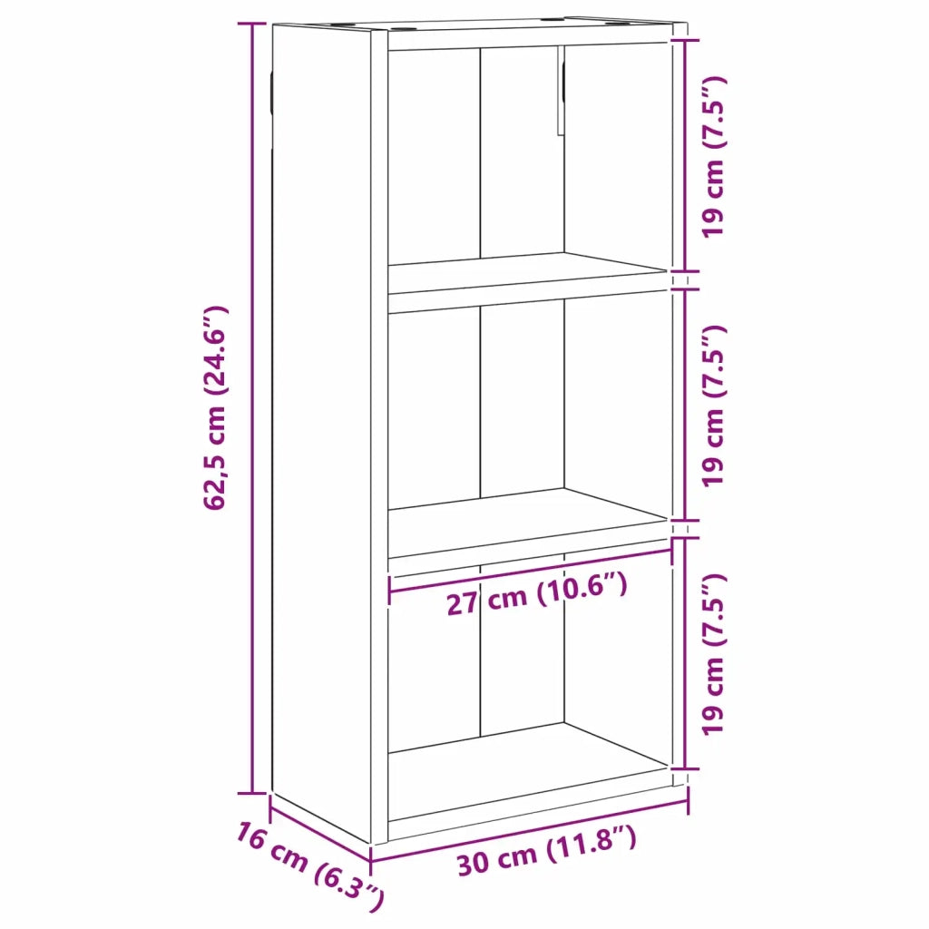 Armadio da bagno a muro Legno vecchio 30 x 16 x 62,5 cm
