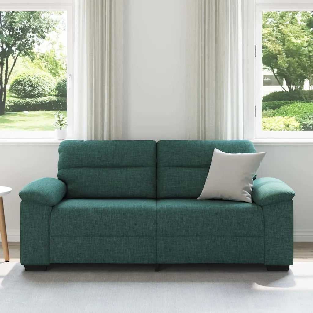 vidaXL Divano a 2 Posti Verde Scuro 140 cm in Tessuto