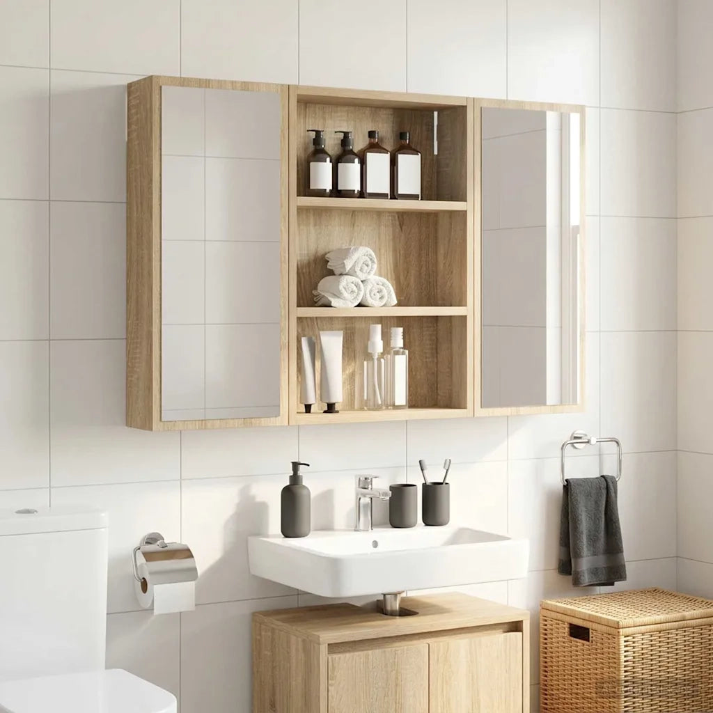 Armadio da bagno a muro Rovere Sonoma 40 x 10 x 60,5 cm 889353