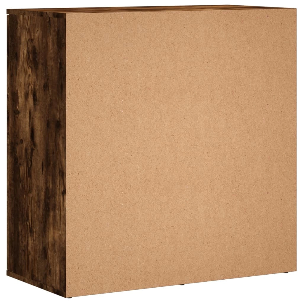 Buffet credenza cassettiera armadio mobile contenitore organizer per cucina soggiorno salotti set da 2 79 x 38 x 80 cm legno ingegnerizzato marrone 02_0036750