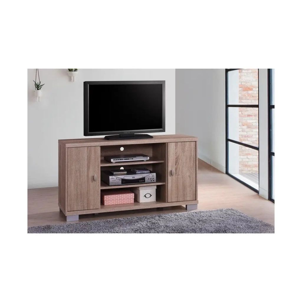 Mobile TV BELEK 120 cm con 2 ante e 3 vani color Sonoma.