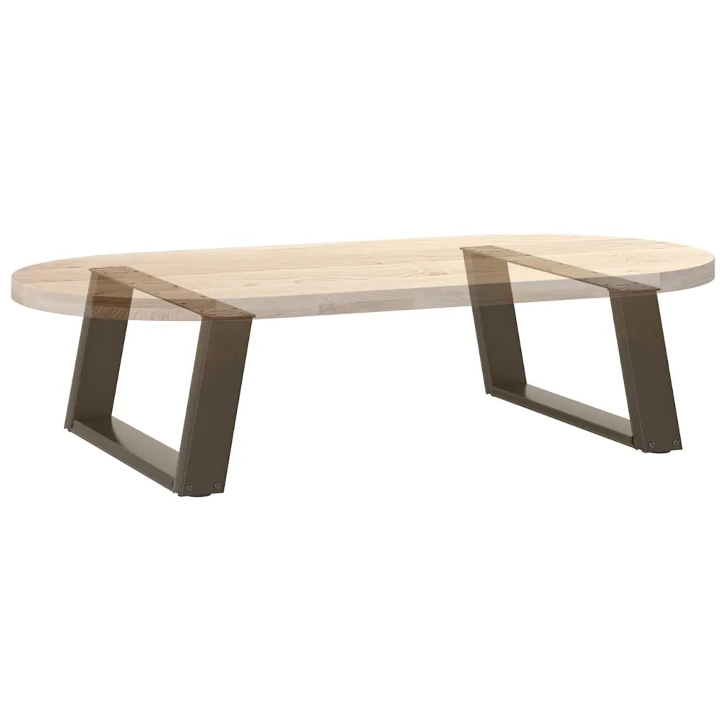Gambe per Tavolino da Caff¨¨ a Forma di U 2 pz-Set di 2 Gamba per Tavolo Acciaio Naturale 60x(30-31) cm Acciaio 916990