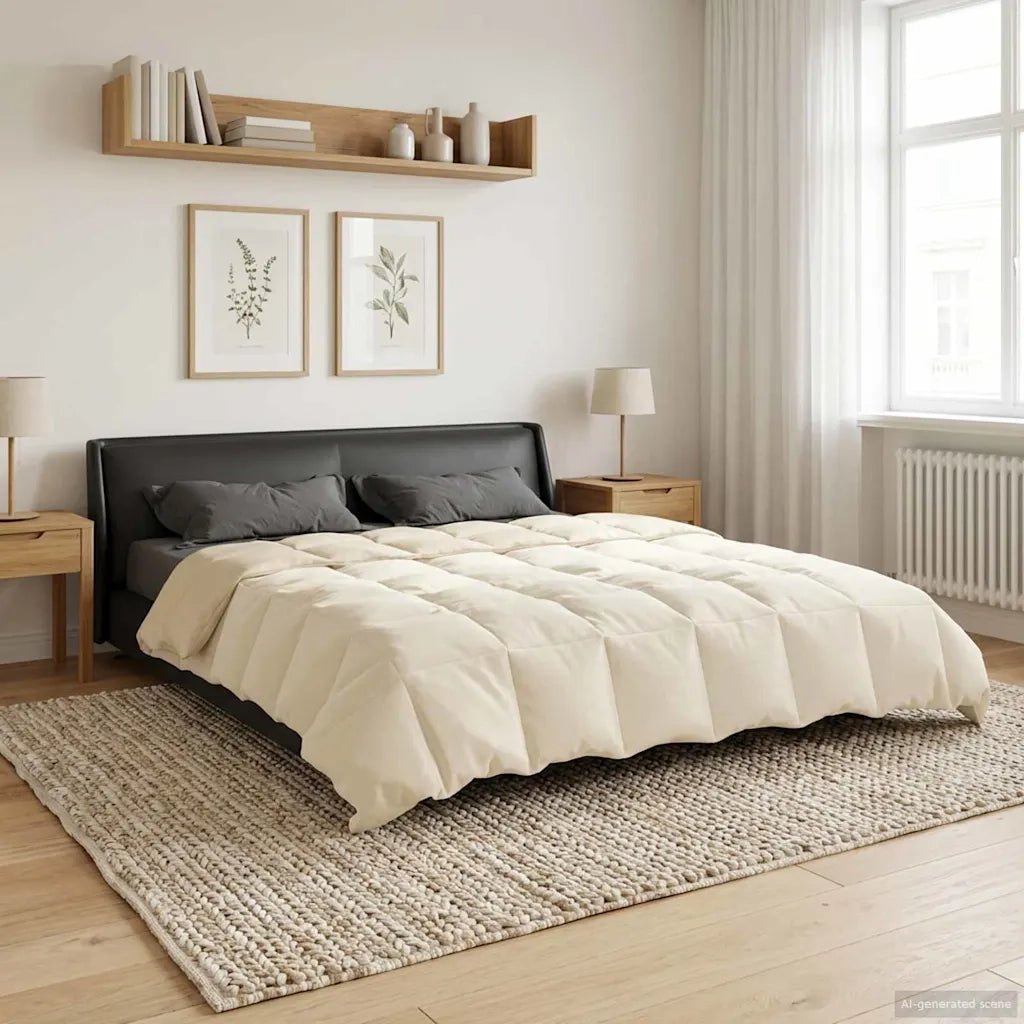 Piumone Completo Annuale Crema 220 x 240 cm Microfibra