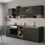Cucinino Attiko, Cucina un Cassetto, Elettrodomestici non inclusi, Made in Italy, Grigio Ardesia