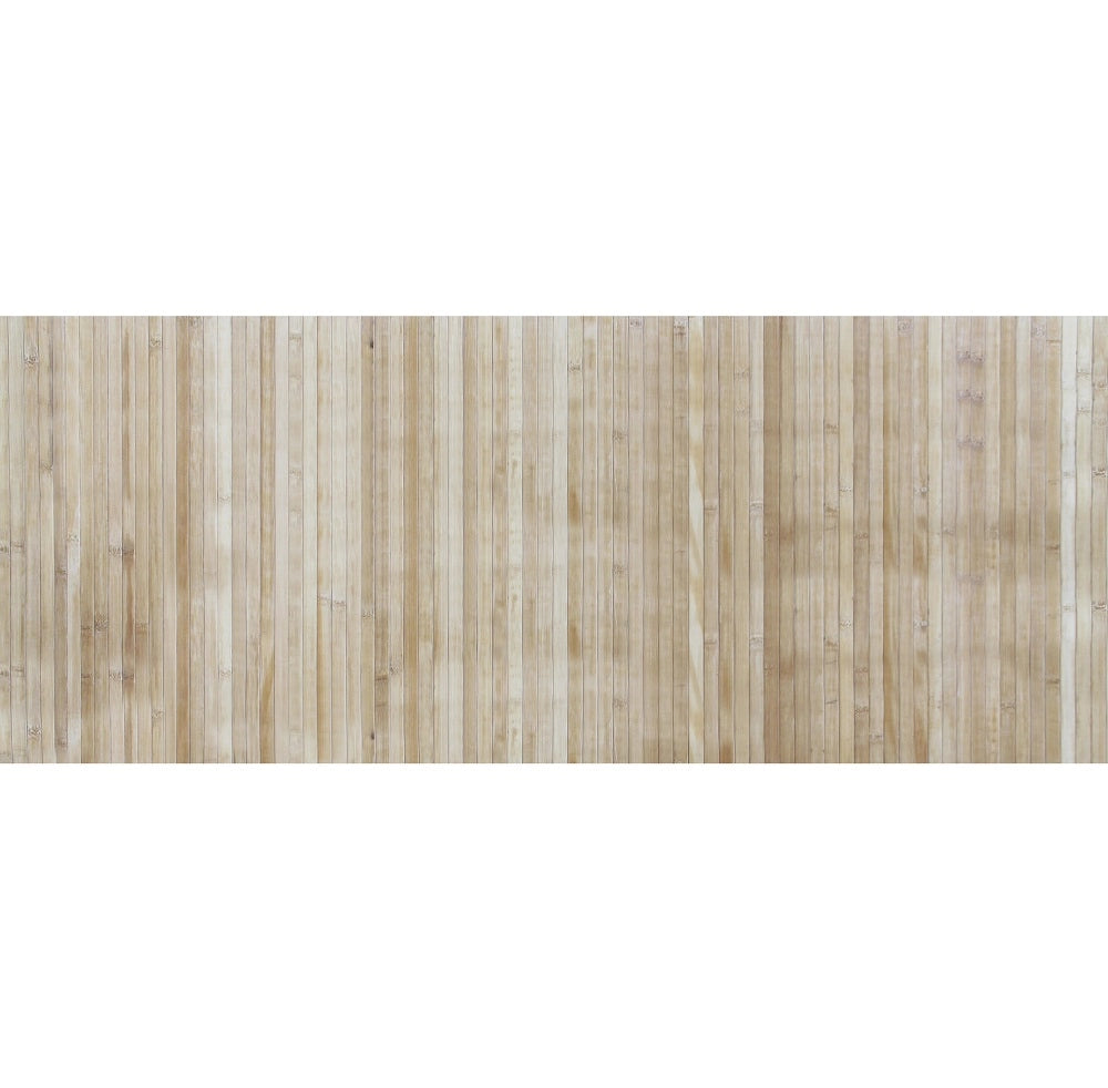 Tappeto Passatoia In Vero Bamboo Tappeto Cucina Ingresso In Legno Antiscivolo Aderente Lavabile E Antimacchia Tagliabile  - Naturale - 50x400 cm