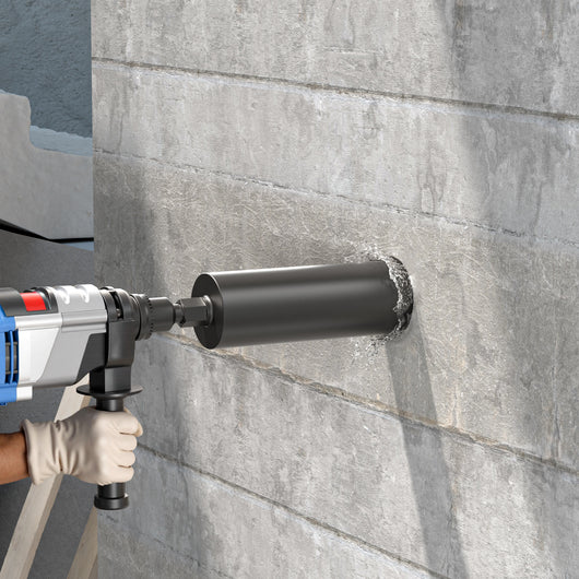 Punta diamantata per carotatrice Ø 127 mm, lunghezza 450 mm, UNC 1¼, ingranaggio a denti diritti, rendimento elevato, per carotaggio a umido, corona diamantata per calcestruzzo, pietra, granito