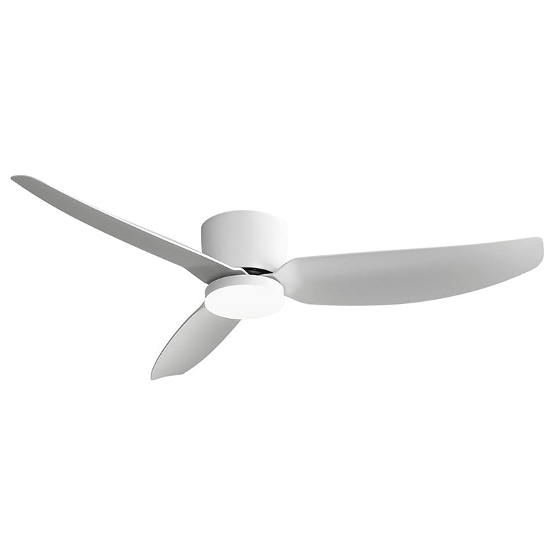 Ventilatore a Soffitto HELIKA Bianco con LED 18W Integrato, Regolazione CCT 3000-4000-6500K, Telecomando e Invertitore di Marcia - Rossini