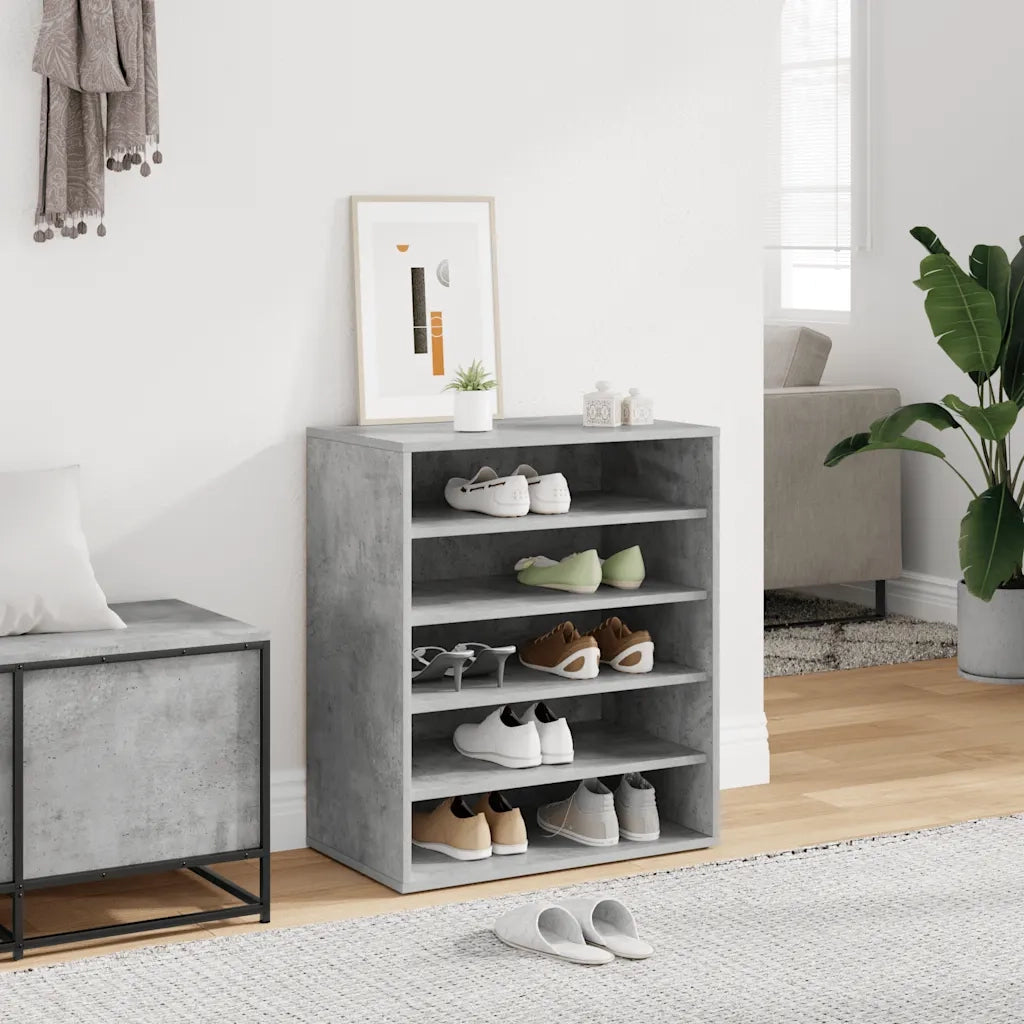 Scarpiera Grigio Cemento 60x35x70 cm in Truciolato 808940
