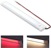 Striscia LED 12V - Regolabile - Illuminazione Interna - 45W 470LM - Universale - Sotto il Mobile - Camper Bus Caravan Bagagliaio - con Interruttore&Ragazzo di luce rossa - 3000K -