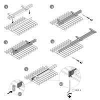 Porta Pantaloni Estraibile per Armadio in Acciaio Emuca Grigio Pietra