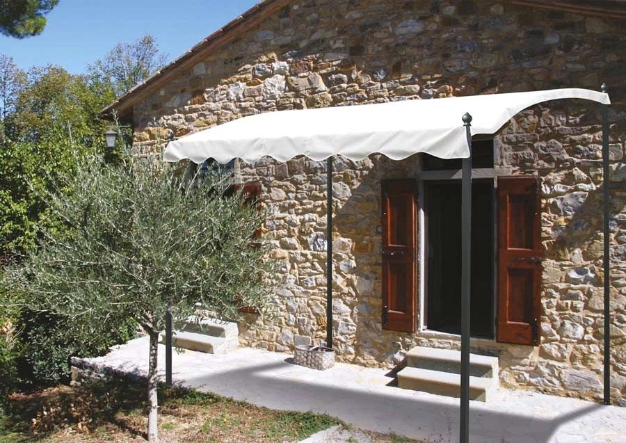 GAZEBO PERGOLA 3X2 FERRO ANTRACITE TELO POLIESTERE 180GR ECRU PER GIARDINO