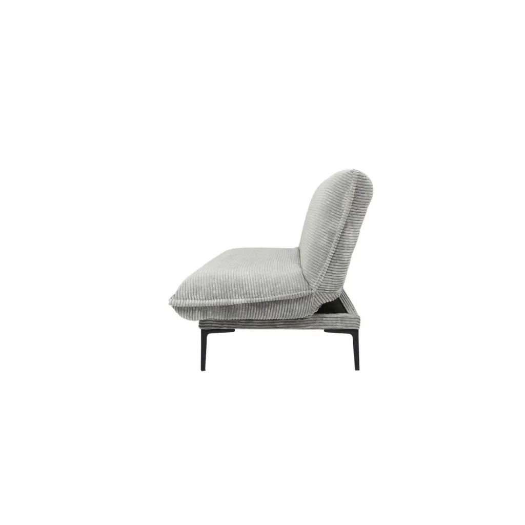 Divano letto VELARIS – Tessuto velluto grigio scuro – Struttura in legno – Materasso integrato – Elegante e compatto