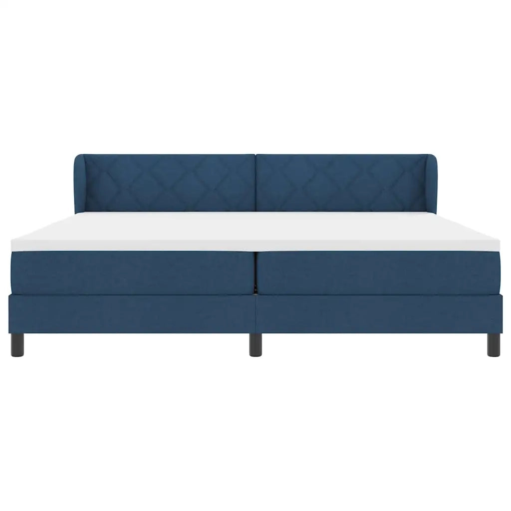 Letto a molle con materasso Blu 200 x 200 cm Tessuto 3340114