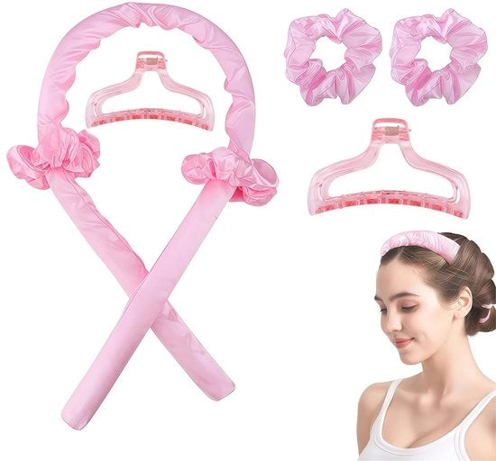 Haarkruller a forma di onda e a spirale - Antiscivolo - Materiale morbido e resistente - Utilizzabile per onde e capelli ricci - Reutilizzabile - Lunghezza dei rulli