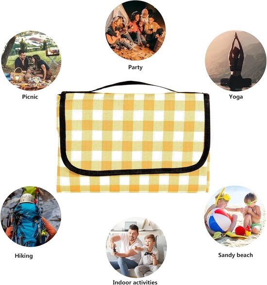 Pavillon impermeabile per picnic con maniglia portatile - 200x200 cm grande formato per attività all'aperto
