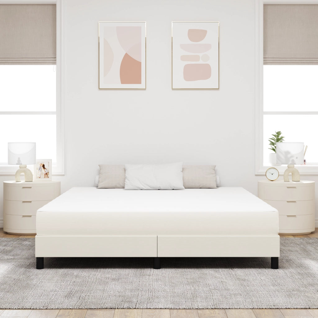 Materasso a molle indipendenti Crema 180x200x20 cm Medio Rigido Tessuto