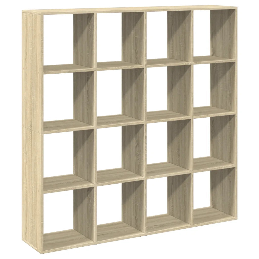 Libreria-Scaffale per Libri-Mobile di Stoccaggio Rovere Sonoma 137,5x29x137,5 cm in Legno Multistrato